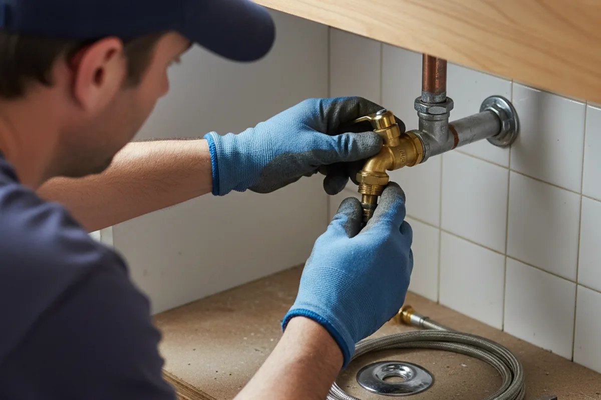 Shutoff valve and fitting work during Faucet and Fixture Repair in Centerburg